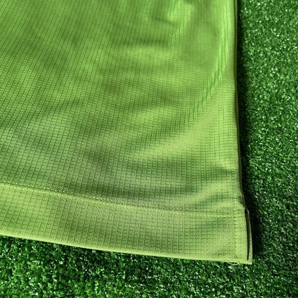 Nike Golf Men's Dri-Fit Embroidered Logo Checkers Green Golf Polo Shirt Size L - Picture 5 of 11